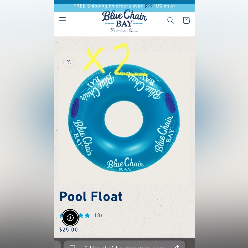 Blue chair bay rum floaties